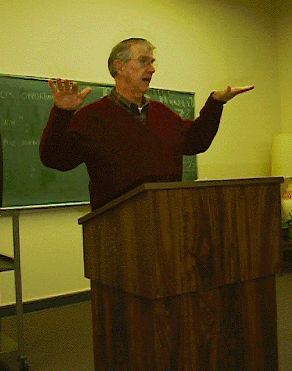 Sharing his knowledge